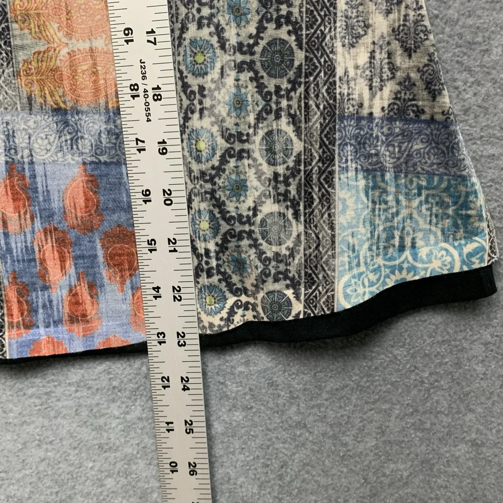 Nally & Millie Women XS Reversible Skirt Patchwork Print/Black Travel Minimal US